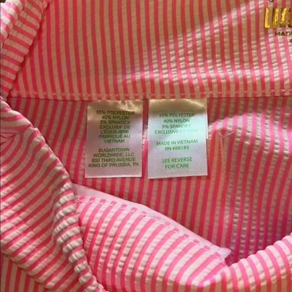 Lilly Pulitzer UPF 50+ Luxletic Corso Pant Havana Pink Performance Seersucker 8 - Picture 5 of 11